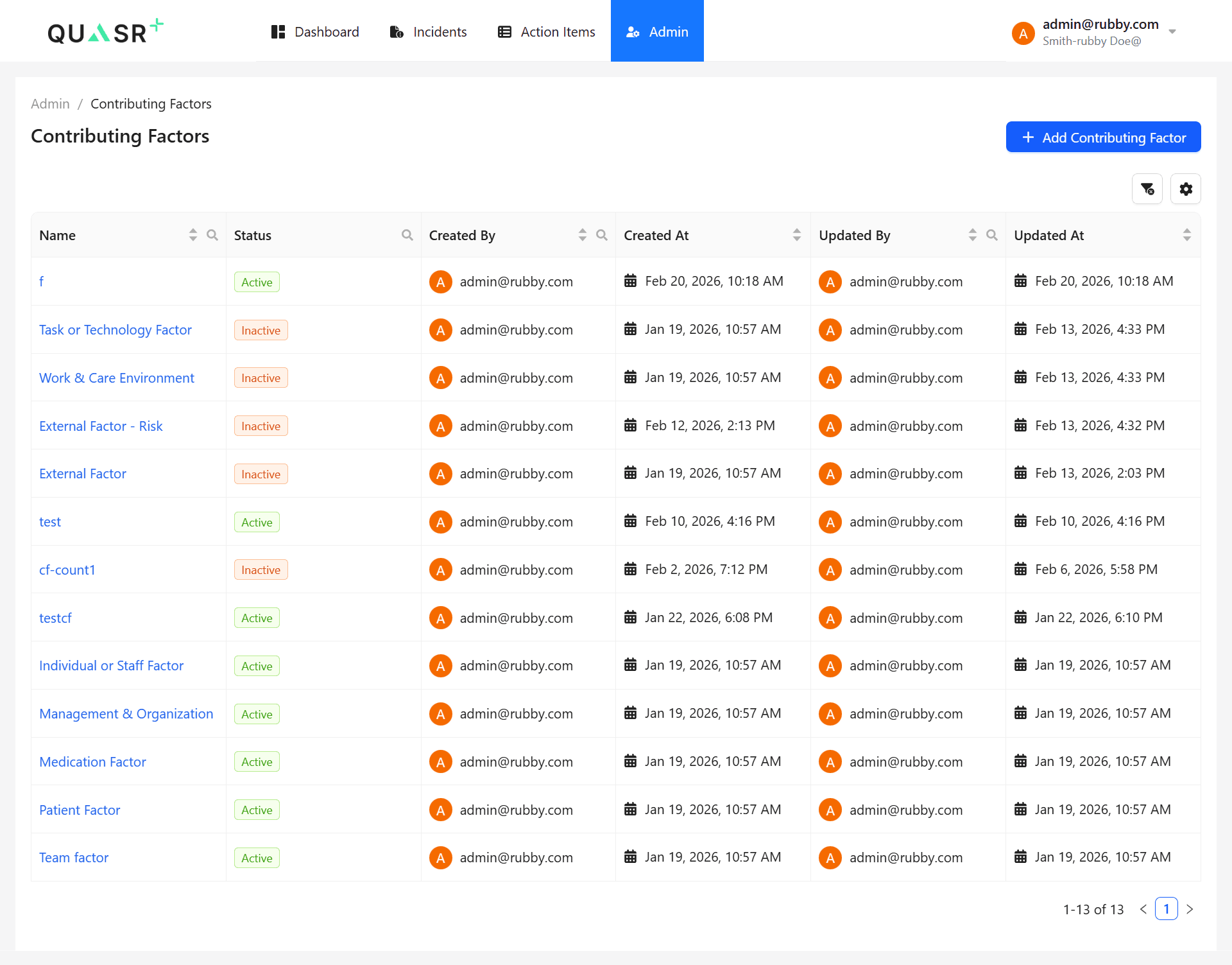Access the Contributing & Sub Contributing feature.