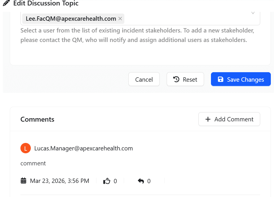 Permissions and Privileges to participants