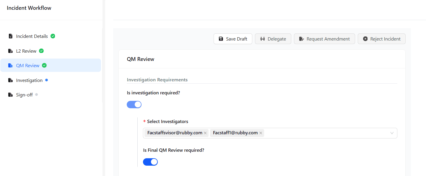 Final QM stage selection.